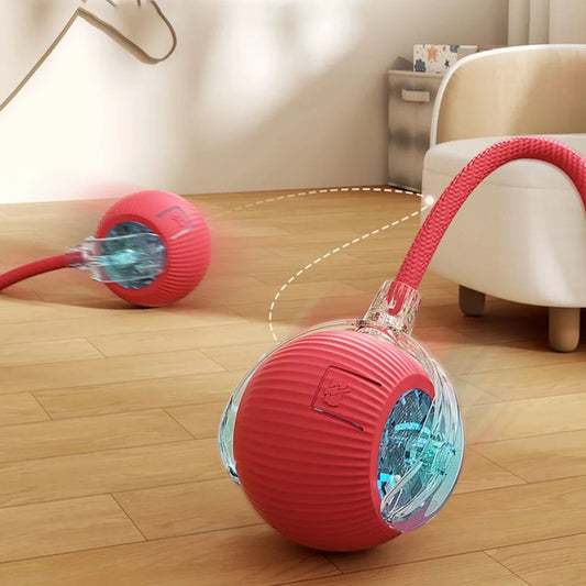 LEMEENQ – Balle Interactive Pour Chat, Jouet À Roulement Automatique Avec Queue, Jouet Interactif Intelligent Pour Animaux De Compagnie, Souris Intelligente Pour Chat
