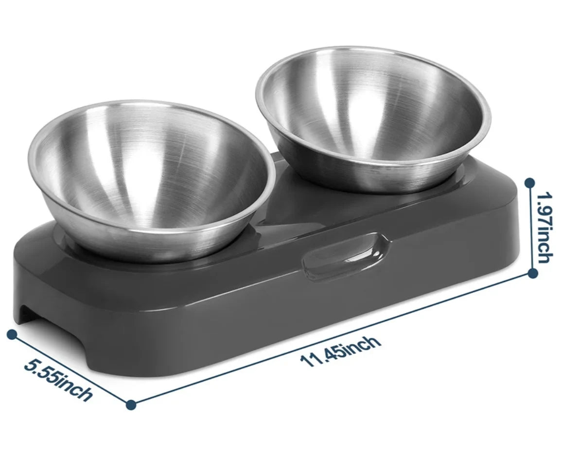 Bols D'Alimentation En Acier Inoxydable Pour Animaux De Compagnie, Mangeoires Pour Chats, Mangeoire À Boire Pour Chatons Et Chiots, Jolis Bols, Créatifs Et Inclinés