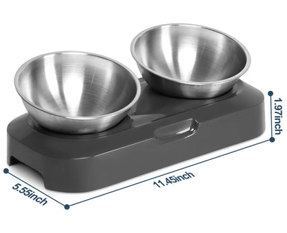 Bols D'Alimentation En Acier Inoxydable Pour Animaux De Compagnie, Mangeoires Pour Chats, Mangeoire À Boire Pour Chatons Et Chiots, Jolis Bols, Créatifs Et Inclinés