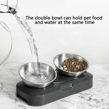 Bols D'Alimentation En Acier Inoxydable Pour Animaux De Compagnie, Mangeoires Pour Chats, Mangeoire À Boire Pour Chatons Et Chiots, Jolis Bols, Créatifs Et Inclinés