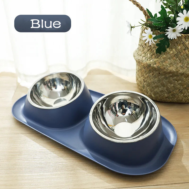 Bol Pour Chat En Acier Inoxydable, Double Bol D'Alimentation Pour Animaux De Compagnie, Support Surélevé, Bols Pour Chats, Accessoires Pour Chiens, Appareil Électroménager D'Alimentation